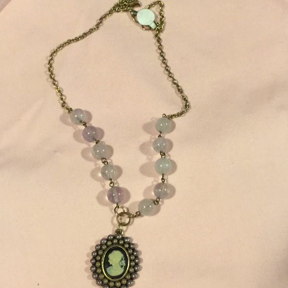 Rotsina, Gold Tone Necklace, Lilac Color , Beads - Picture 7 of 7